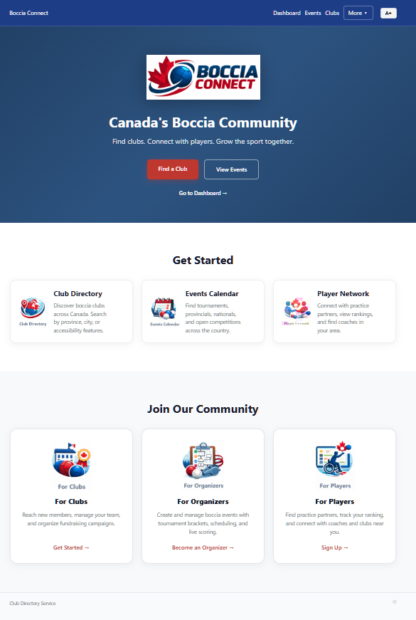 Boccia Connect Interface